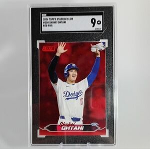 Shohei Ohtani #200 Red Foil 2024 Topps Stadium Club Graded Mint SGC 9